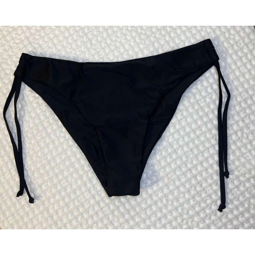 Shein Bikini Bottoms Women’s XL Black Tie Side Swimsuit Black Swim Bottoms OC3A - Picture 2 of 6